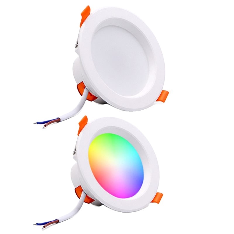 Wifi Smart Ceiling Spotlight Adjustable Recessed Led Rgb Dimmable Color Antiglare Downlight