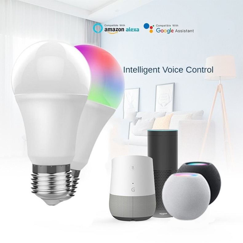 Matter Smart Bulb Light 7w Homekit Voice Intelligent App Control E26 E27 B22 RGB Led Bulb Light Compatible Alexa Google Home