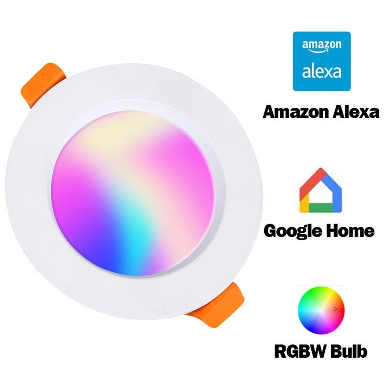 Matter 4 Inch 10w Recessed Round Ultra Slim Colorful Smart Led Panel Light Downlights Dimmable Support Alexa GoogleHome