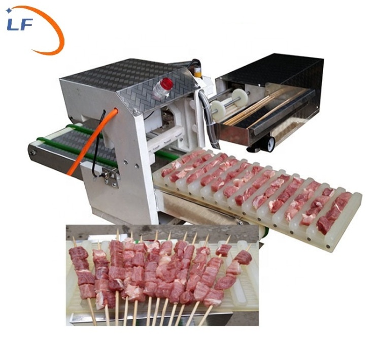 Bbq satay kebab meat skewer machine automatic machine for meat skewers