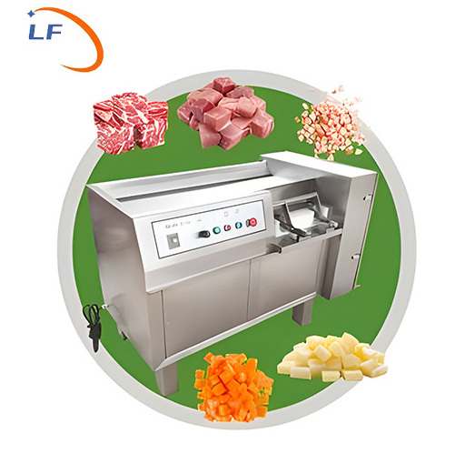 High efficiency frozen fresh meat slicer machine beef chicken meat cube dicer with 304 stainless steel