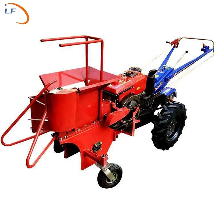 Self Propelled Maize Cutter Small Walking Tractor Corn Reaper One Row Corn Silage Harvester Mini Corn Cob Harvesting Machine