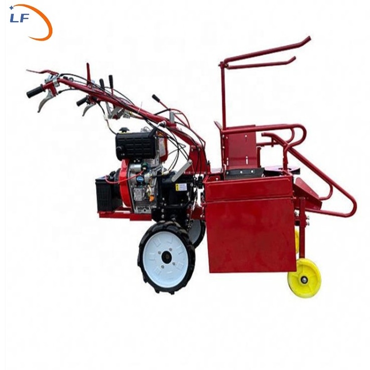 Self Propelled Maize Cutter Small Walking Tractor Corn Reaper One Row Corn Silage Harvester Mini Corn Cob Harvesting Machine