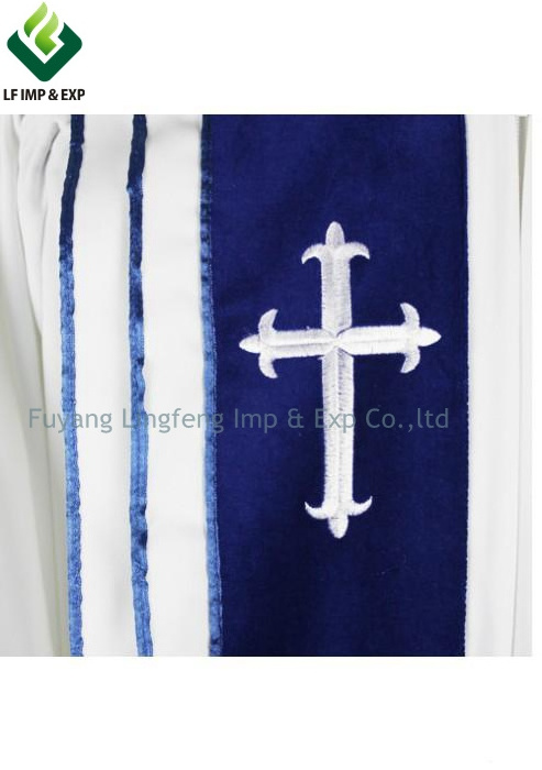 Wholesale church choir uniforms, Embroidered with Cross, Acceptable Customization