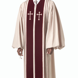 High Quality Church Pulpit Bishop Clergy Choir Robes With Latin Cross Church Uniform Custom Choir Gown