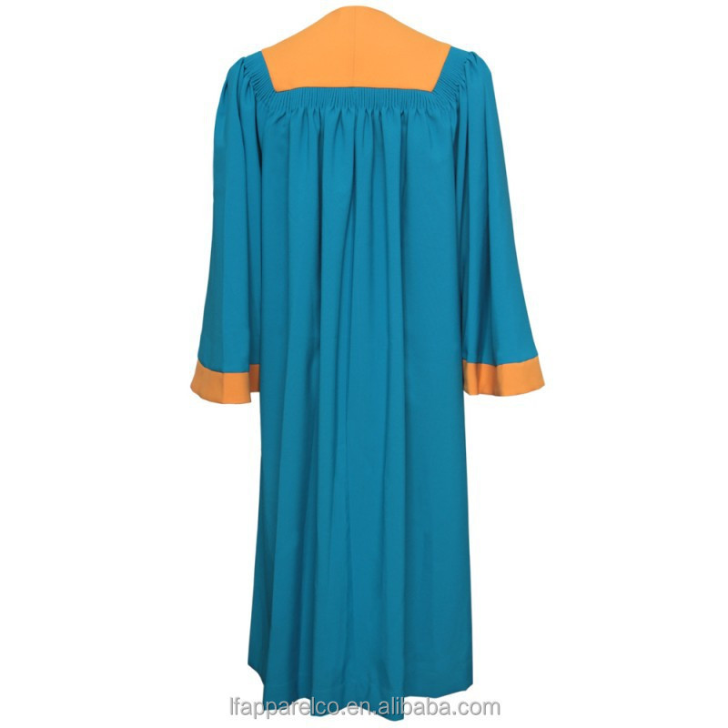 Custom Wholesale Flutted  Blue Church Choir Robe