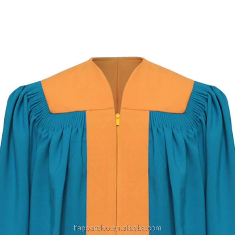 Custom Wholesale Flutted  Blue Church Choir Robe