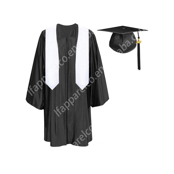 Shiny Baby Graduation Cap And Gown With Stole Sash For Kindergarten Primary School  For Child