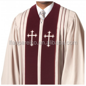 High Quality Bishop Clergy Robes In White/Red Colors