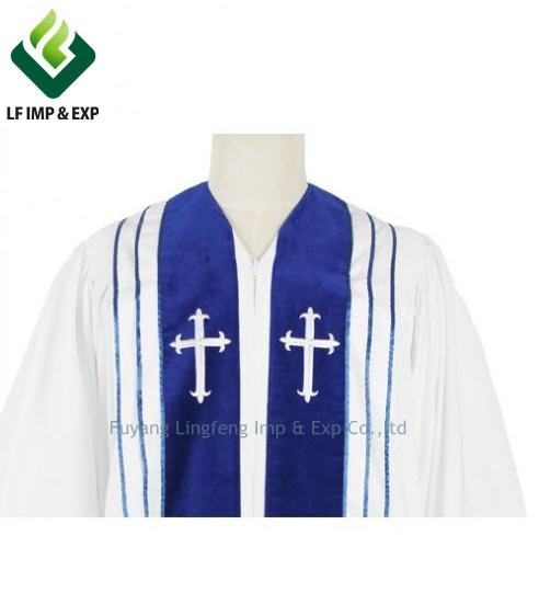 Wholesale church choir uniforms, Embroidered with Cross, Acceptable Customization