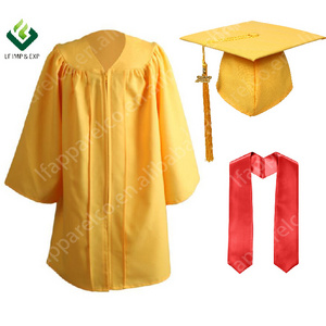 Selling Style Matte Graduation Gown And Cap With Various Colored Stoles