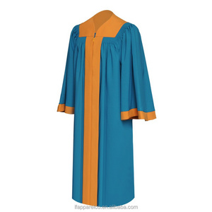 Custom Wholesale Flutted  Blue Church Choir Robe