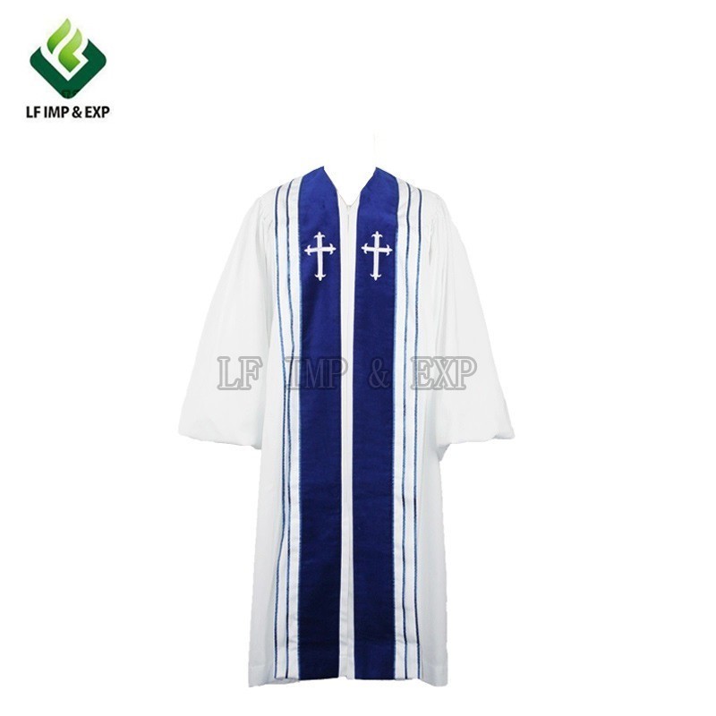 Wholesale church choir uniforms, Embroidered with Cross, Acceptable Customization