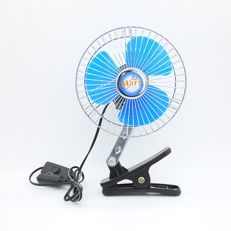 12V/24V Portable 2 Speed 360 Degree Rotatable Auto Interior Black s Electric Mini Car Cooling Fan