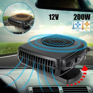 12V 24V Car Heater 200W 2in1 Portable Car USB Fan with Heating Cooling Plug in Cigarette Lighter ast Heating 360 Degree