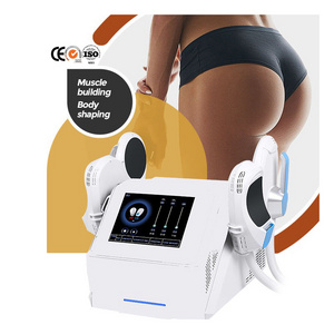 New trending novel technology build muscle burn fat 4 handles ems body slimming sculpting machine