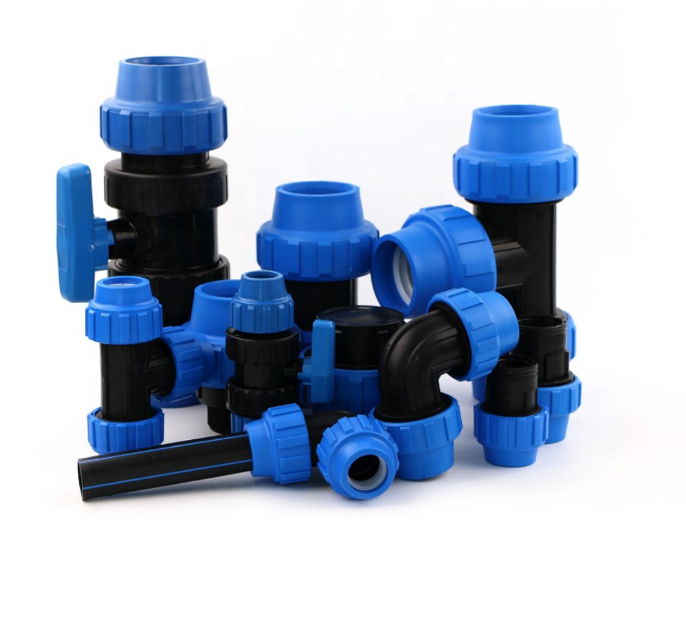 flanged elbow pp quick fitting pp compression fittings