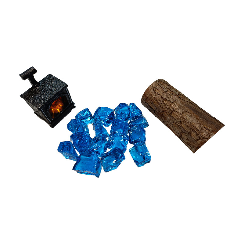 Aqua Blue Crushed Terrazzo Glass Rocks For Garden Decoration Slag Glass Landscaping Glass