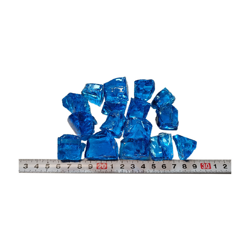 Aqua Blue Crushed Terrazzo Glass Rocks For Garden Decoration Slag Glass Landscaping Glass