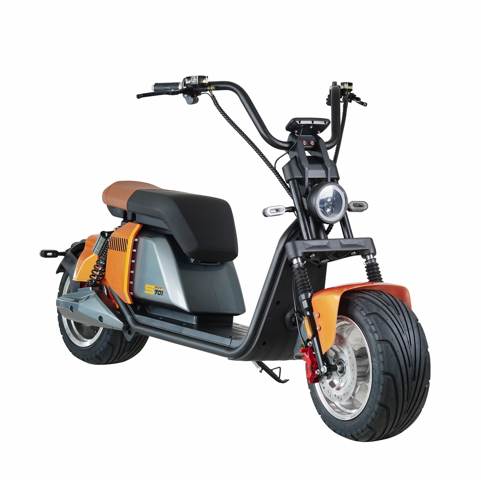 New Adult 2 wheels Fat Tire 2000W Powerful Hub Motor Brushless Scooter 60V E-bike Electric Citycoco