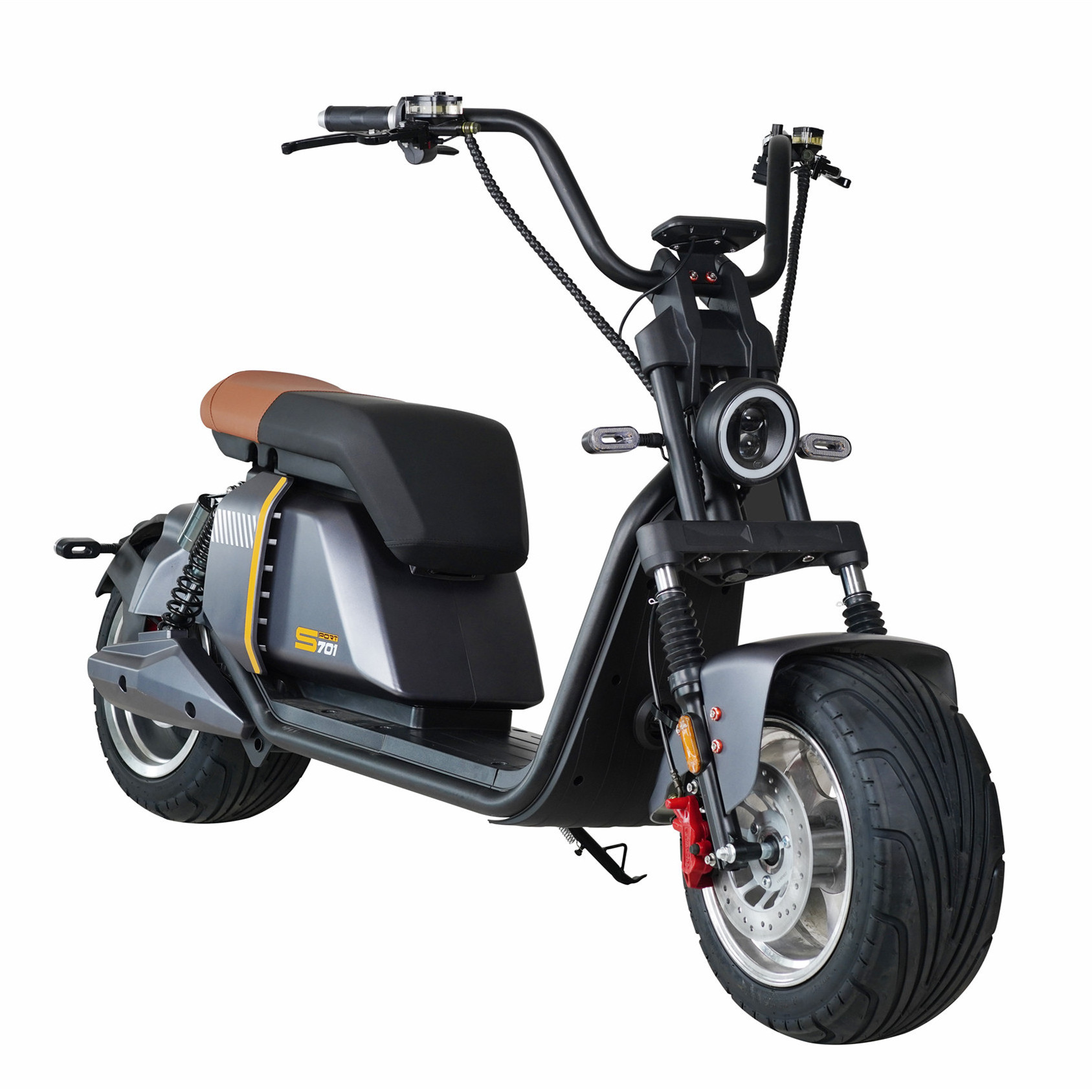 New Adult 2 wheels Fat Tire 2000W Powerful Hub Motor Brushless Scooter 60V E-bike Electric Citycoco