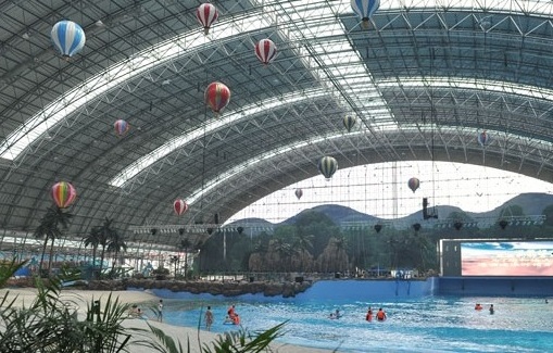 LF Space Frame Truss Roof Swimming Pool Cover Steel Structure Canopy