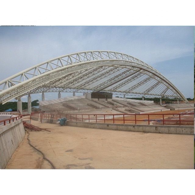 LF Light weight steel space frame trusses structure football stadium  building steel structure