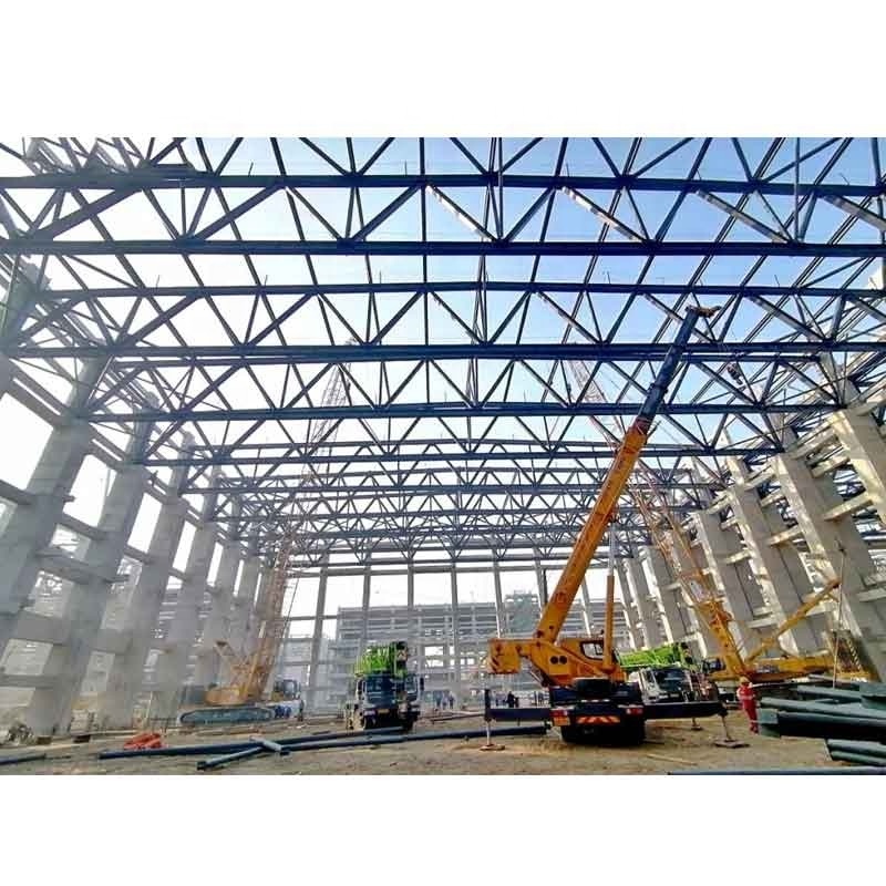 LF  Long Span Space Frame Steel Structure Metal Shed Arch Roof Construction Church Roof Conference Hall Centre Building