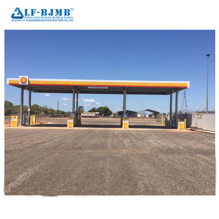 Industrial used Q235 Q345 Q355 steel carbon steel structure gas station roof design