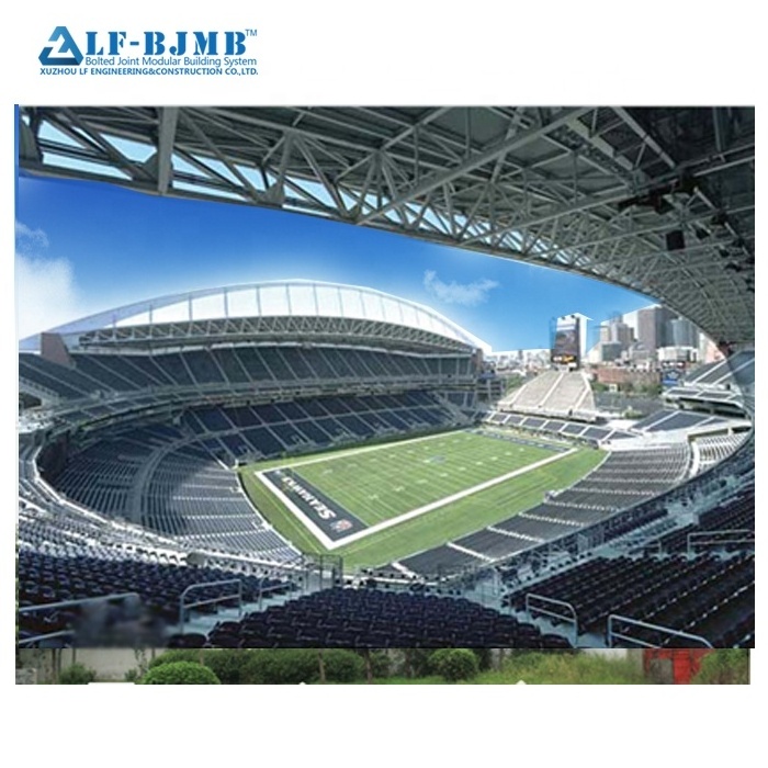 Economic Steel  Football  Stadium Bleachers Shed Space Frame Gym Stadium roofing