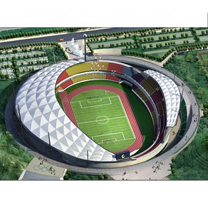 LF Light weight steel space frame trusses structure football stadium  building steel structure