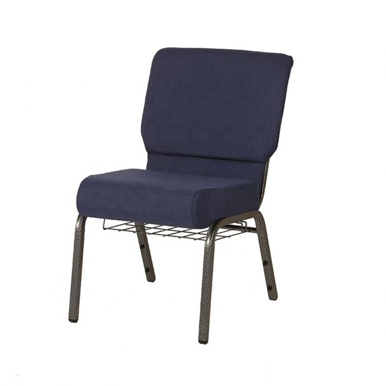 Manufacturer Sale Upholstered Steel Frame Stackable Padded Church Chair