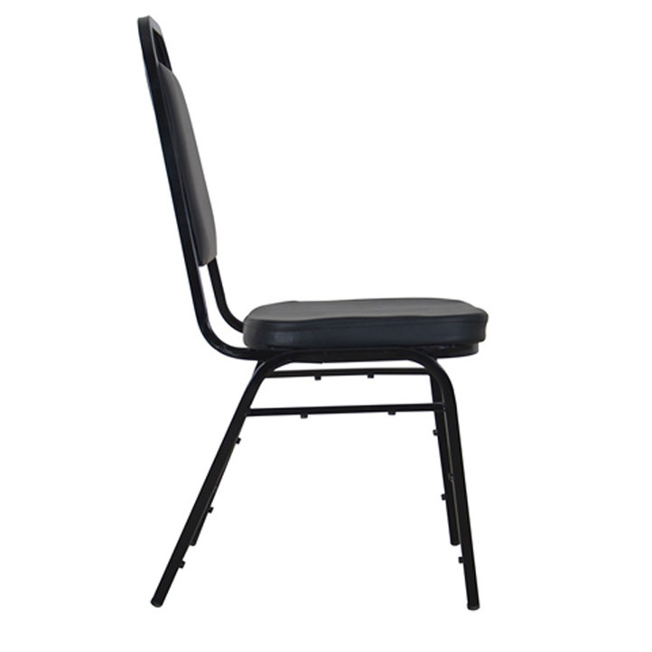 Black square back upholstered padded throne banquet chair for banquet hall wedding events