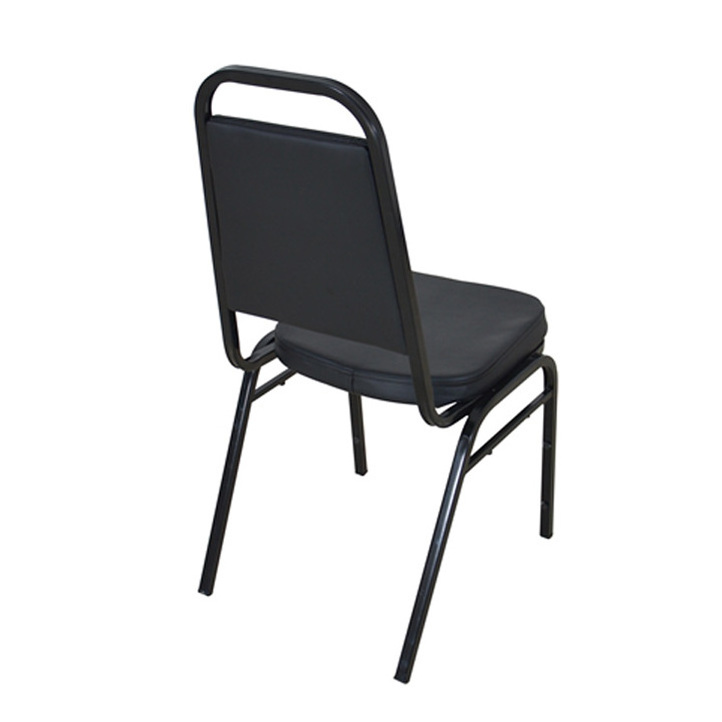 Black square back upholstered padded throne banquet chair for banquet hall wedding events