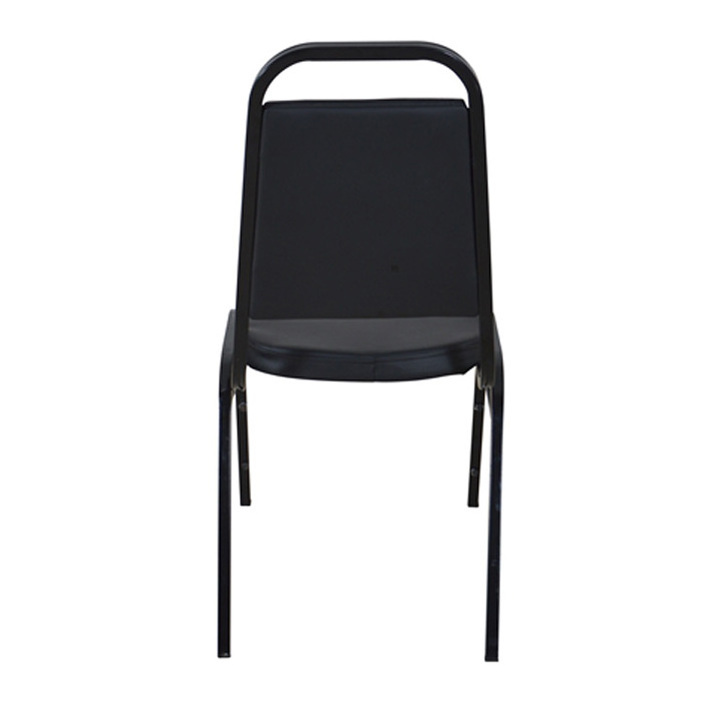 Black square back upholstered padded throne banquet chair for banquet hall wedding events