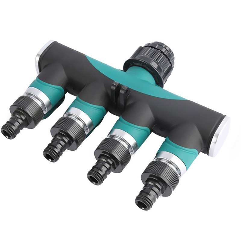 Garden Water Connectors,Metal 4-way garden hose splitter for outdoor