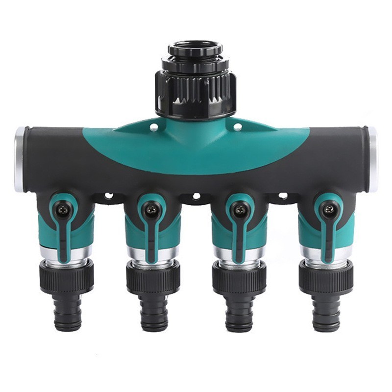 Garden Water Connectors,Metal 4-way garden hose splitter for outdoor