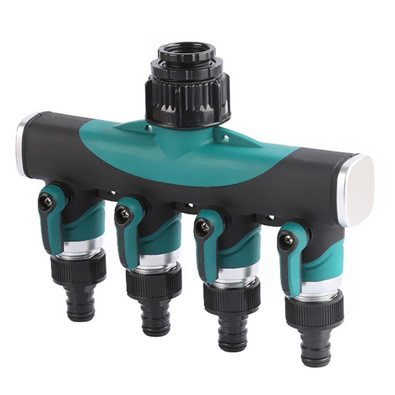 Garden Water Connectors,Metal 4-way garden hose splitter for outdoor