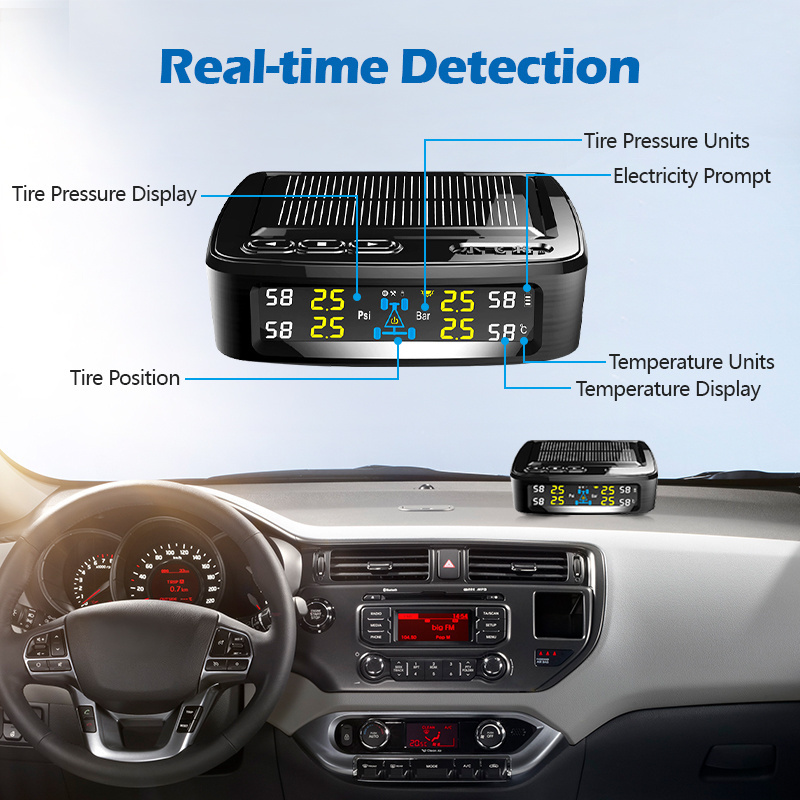 SPY TPMS Tire Pressure Monitoring System external sensor LCD display tire pressure gauge for car