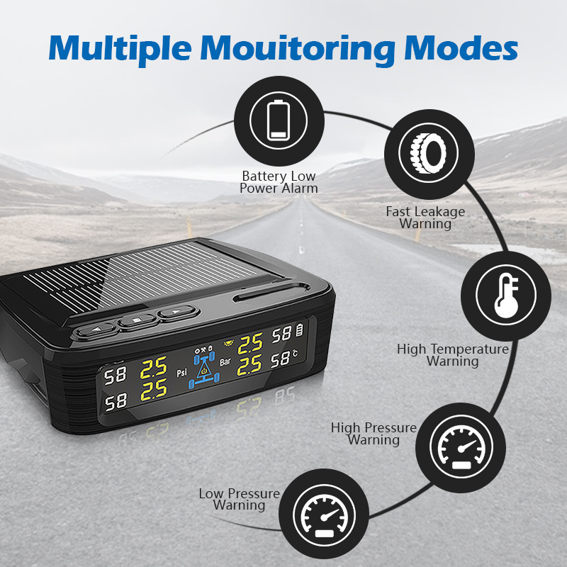 SPY TPMS Tire Pressure Monitoring System external sensor LCD display tire pressure gauge for car