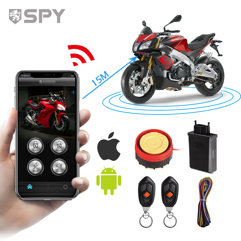 SPY 9V moto bike antitheft disk lock one way safety motorcycle theft remote start key security alarms systems  universal