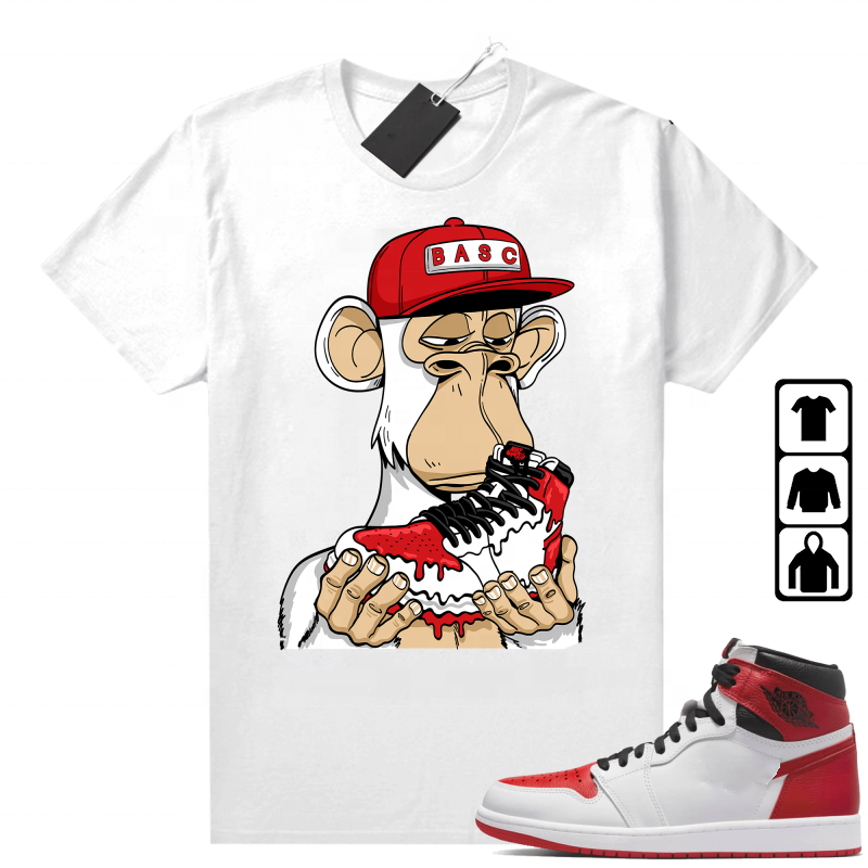 Heritage 1s Unisex Tees Sneaker Match Shirts Bored Ape Sneaker Club Drippy 1s Streetwear 100% Cotton Graphic T Shirts For Men