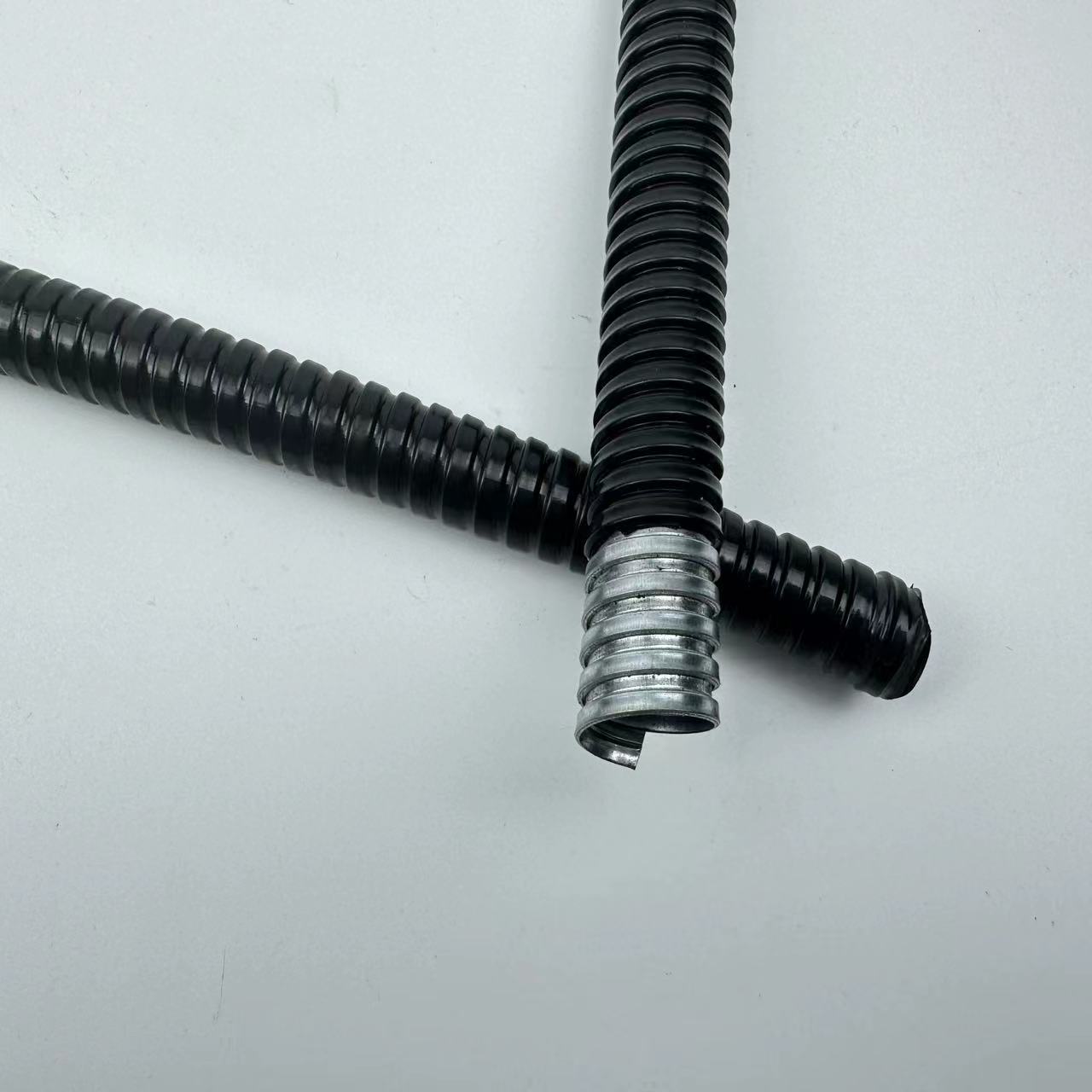 3/16'' to 6'' inch Liquid Tight water proof flame retardant PVC Cover metallic Flexible corrugated Metal Conduit tubing hose