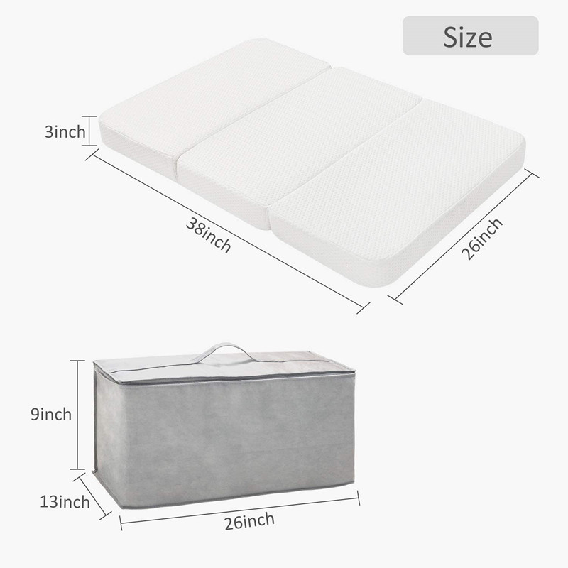 Standard Sizes Memory Foam Crib Mattress Topper Baby Bed Mattress Trifold Pack N Play Mattress