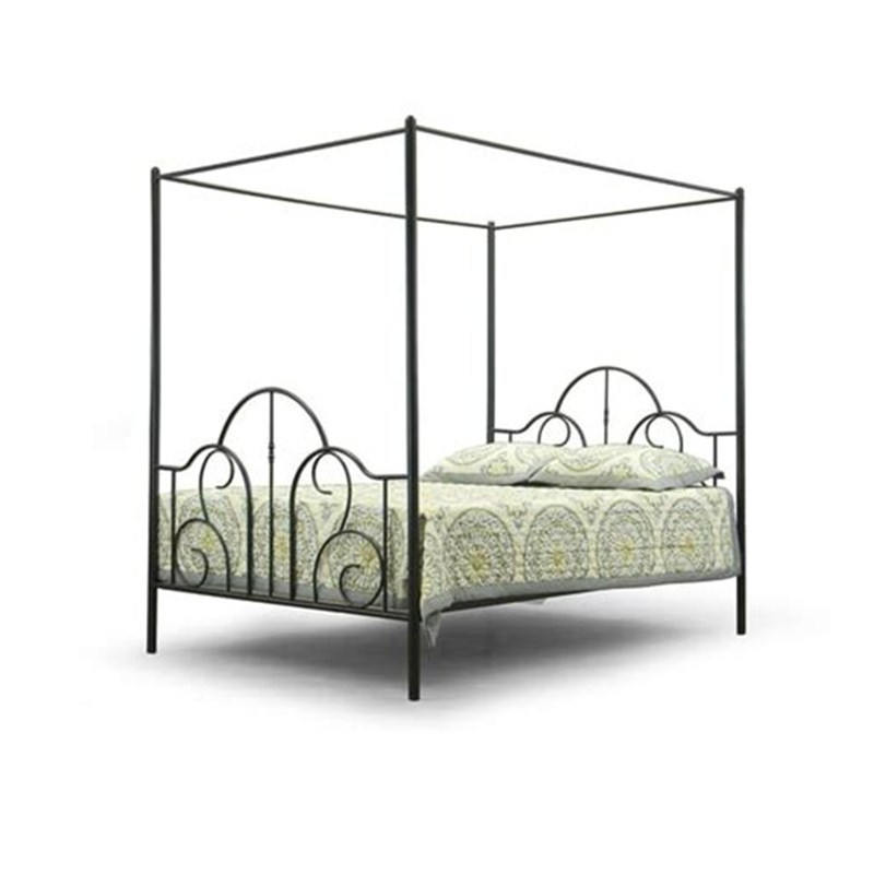 Adult kids princess bedroom furniture wrought iron metal canopy beds