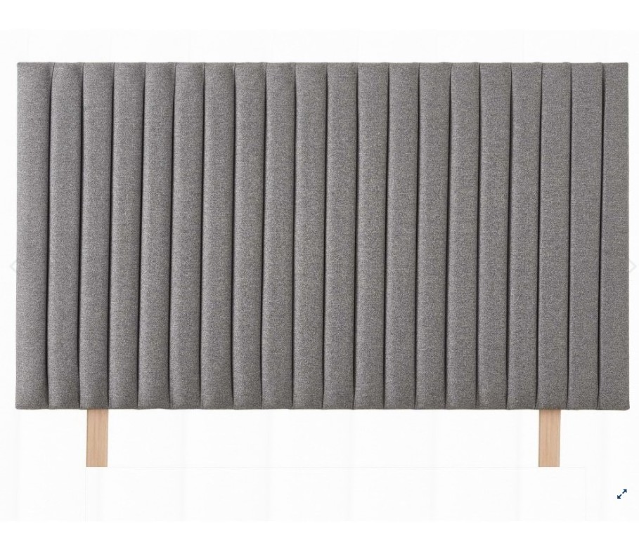 Leather King Tufted Panels Wall Catherine Soho Collection Headboard 3ft Single Twill - Grey Vertically Padded Velvet Headboard