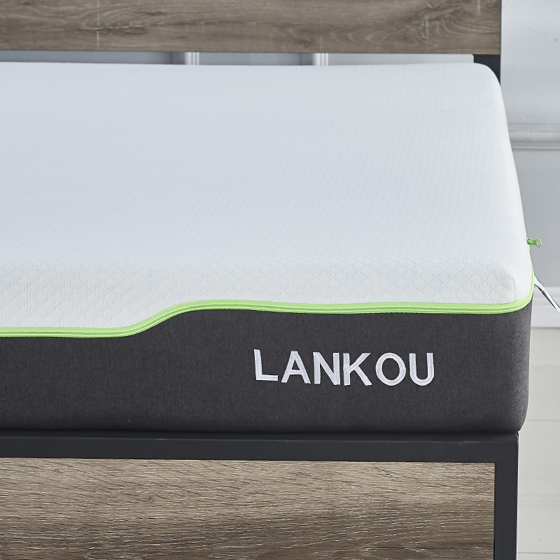 LANKOU Double Mattress Memory Foam Mattress Breathable Mattress Medium Firm with Soft Fabric Fire Resistant