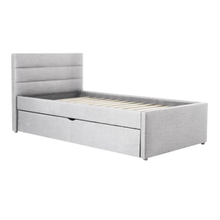 Hot Sale Bedroom Furniture Twin Bed Fabric single bed and trundle bed frame wholesale