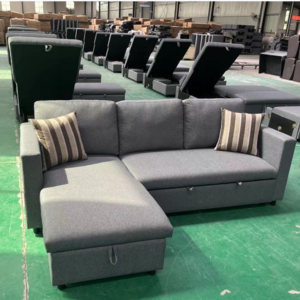 Wholesale Price Modern Sectional Couch Sofa Set Pull Out Sofa Bed Multi-Functions Office Home Furniture Fabric  L Shape  Sofa