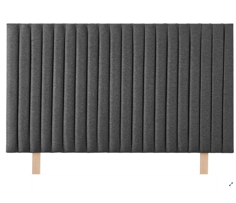 Leather King Tufted Panels Wall Catherine Soho Collection Headboard 3ft Single Twill - Grey Vertically Padded Velvet Headboard